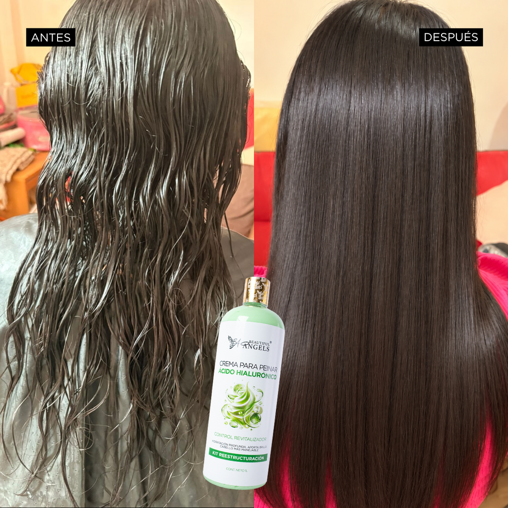 ✦ Kit Ácido Hialurónico Beautiful Angels 1L ✦ Reestructuración e hidratación profunda para un cabello fuerte, radiante y lleno de vida.