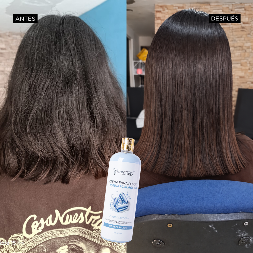 ✦ Kit biotina y colageno Beautiful Angels 1L ✦ reparación completa para un cabello fuerte y saludable.