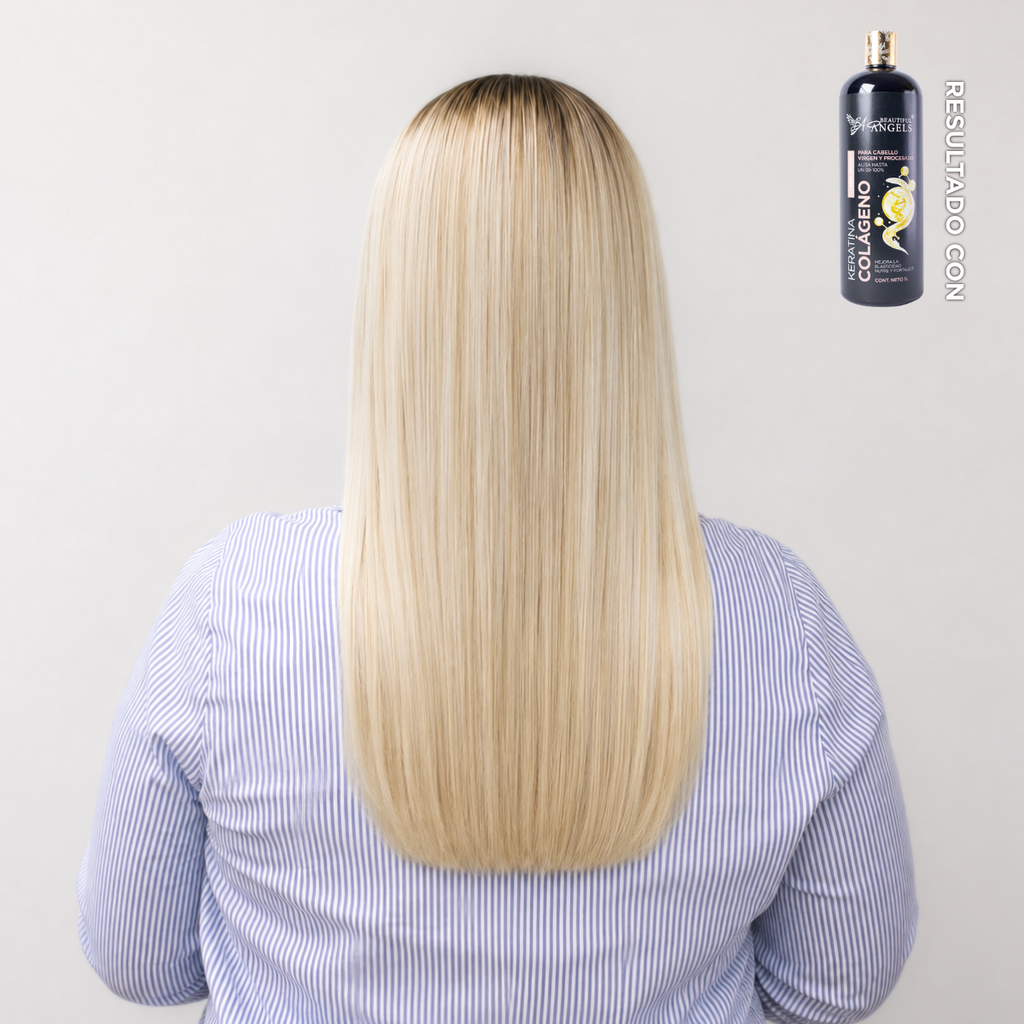Kit Profesional de Keratina Colágeno Gold para Cabello Procesado o Virgen – Beautiful Angels