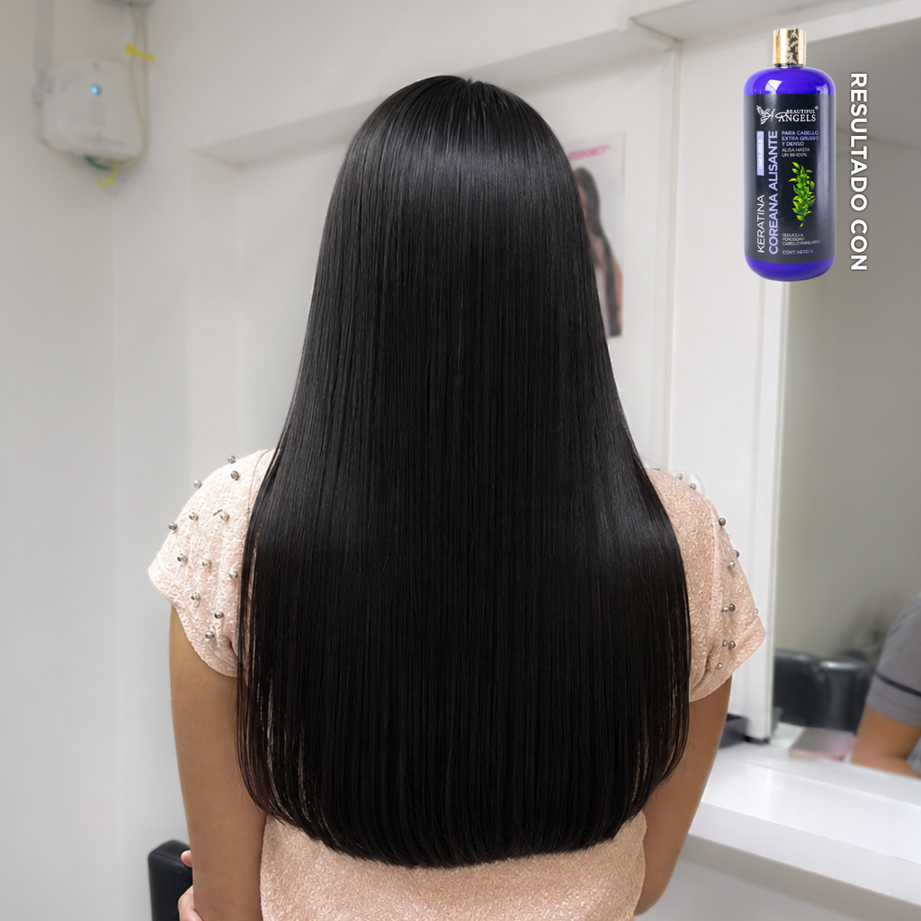Dúo Beautiful Angels Línea Gold — Keratina Colágeno Nutritiva y Fortalecedora + Keratina Coreana Alisante Hidratante y Antioxidante: Liso Perfecto, Cero Encrespamiento, Brillo Duradero y Protección Total
