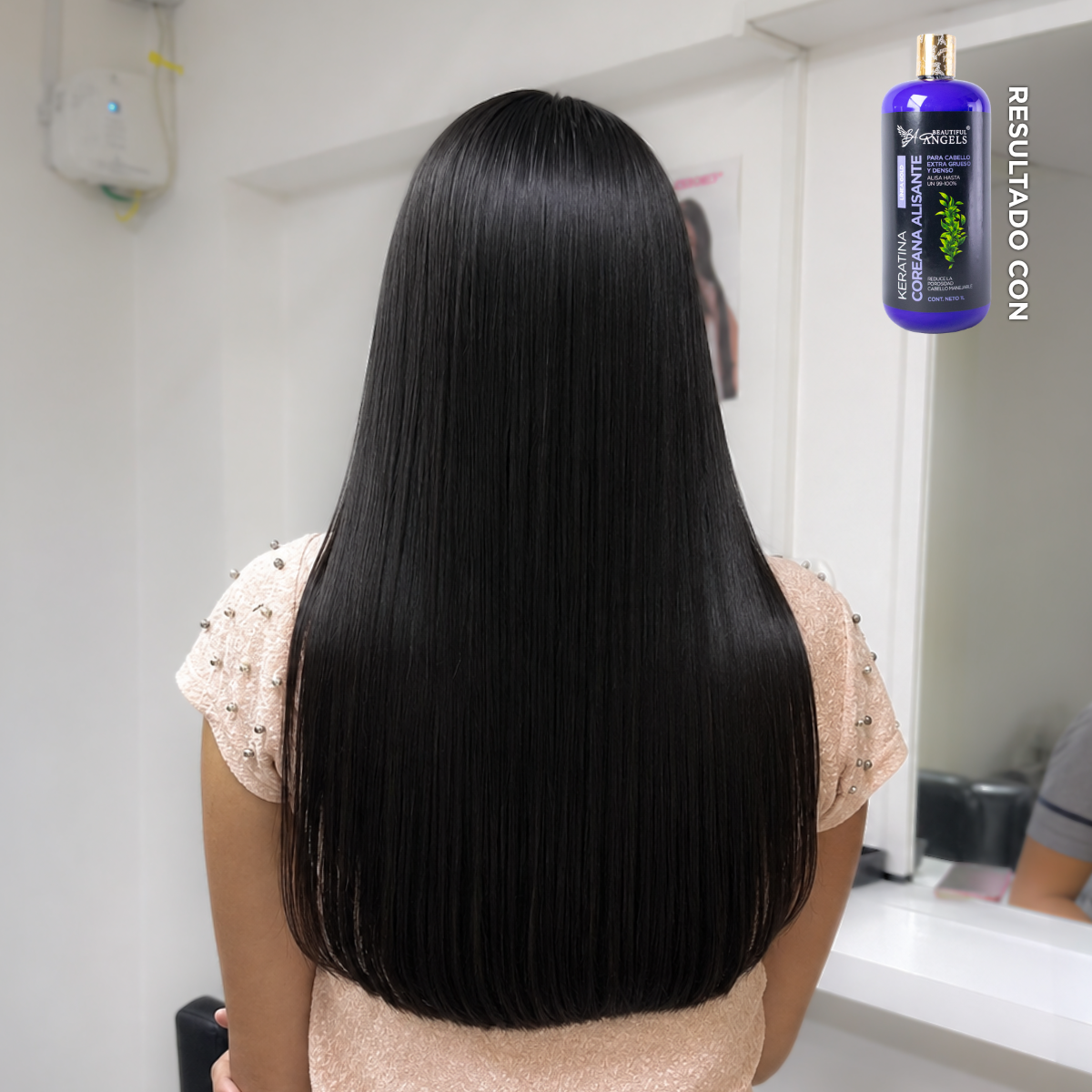 Dúo Beautiful Angels Línea Gold — Keratina Colágeno Nutritiva y Fortalecedora + Keratina Coreana Alisante Hidratante y Antioxidante: Liso Perfecto, Cero Encrespamiento, Brillo Duradero y Protección Total