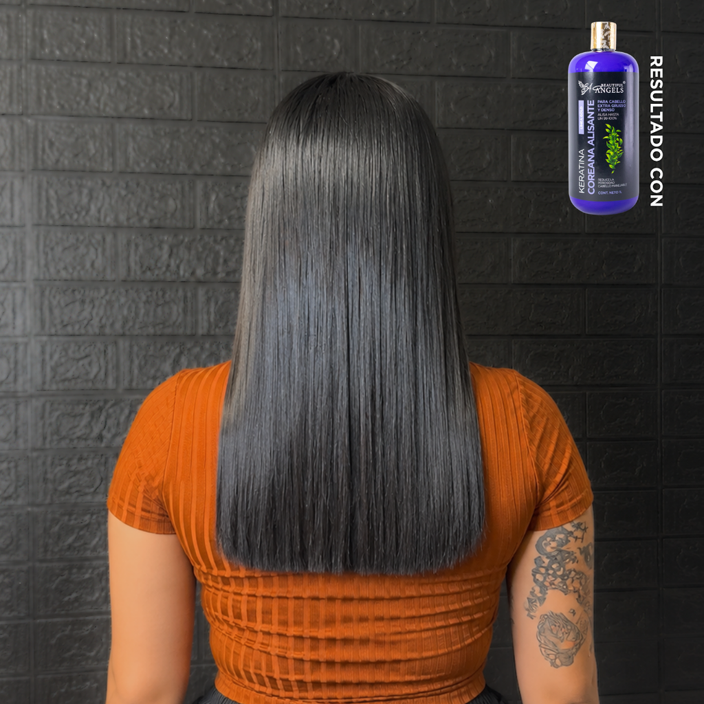 Kit Dúo Profesional Gold Beautiful Angels 1L: Keratina Colágeno Procesado y Virgen + Keratina Coreana Extra Grueso y Denso — Alisado que Nutre, Protege, Aporta Brillo Intenso Para un Cabello Suave y Sedoso
