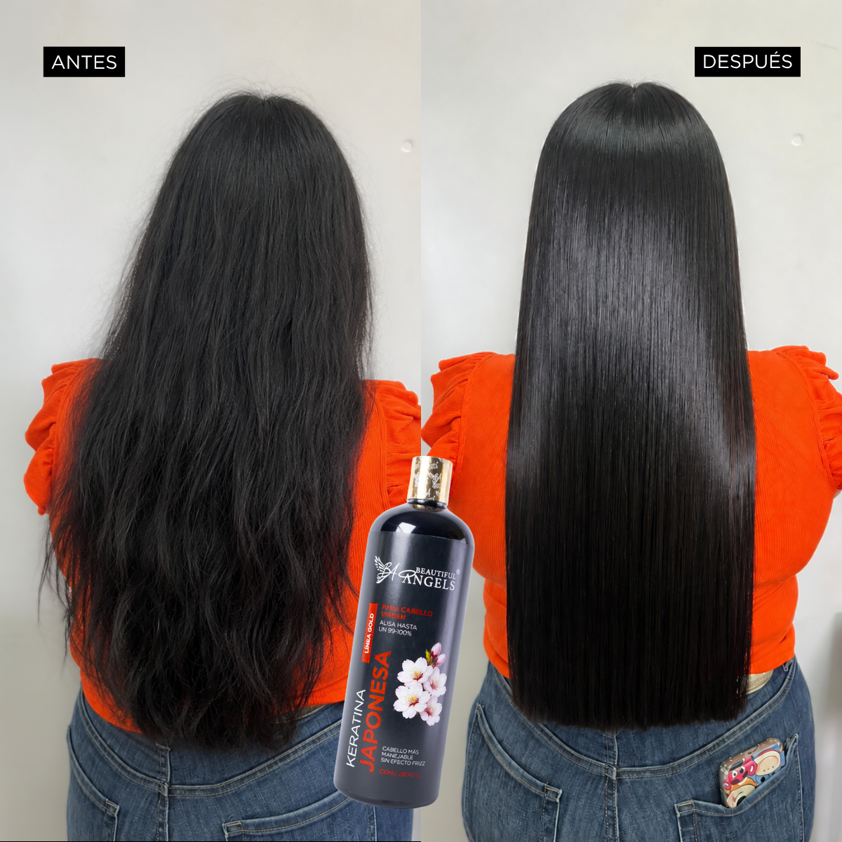 Keratina Japonesa Gold — Beautiful Angels Ideal para cabello natural((virgen)) · suavidad y brillo intenso