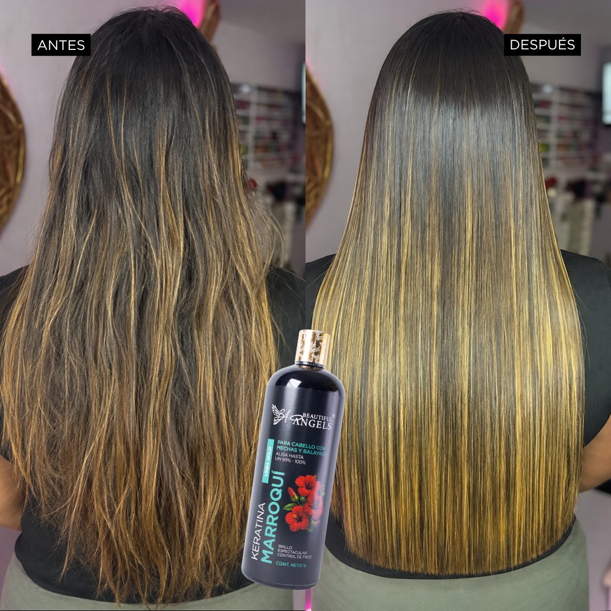 Keratina Marroquí Gold para Cabello Decolorado y Mechas – Beautiful Angels