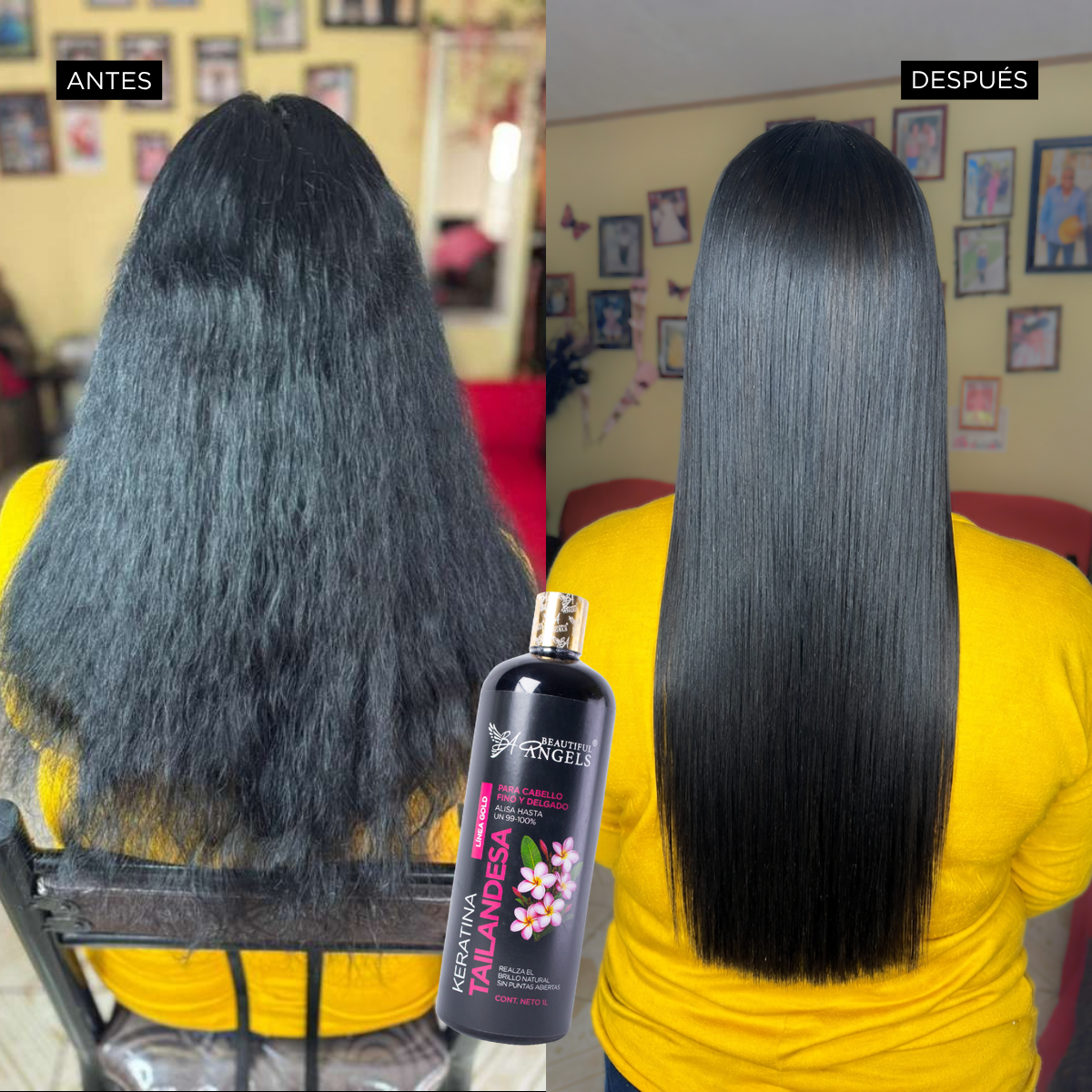 Keratina Tailandesa Gold Beautiful Angels para Cabello Delgado y Seco