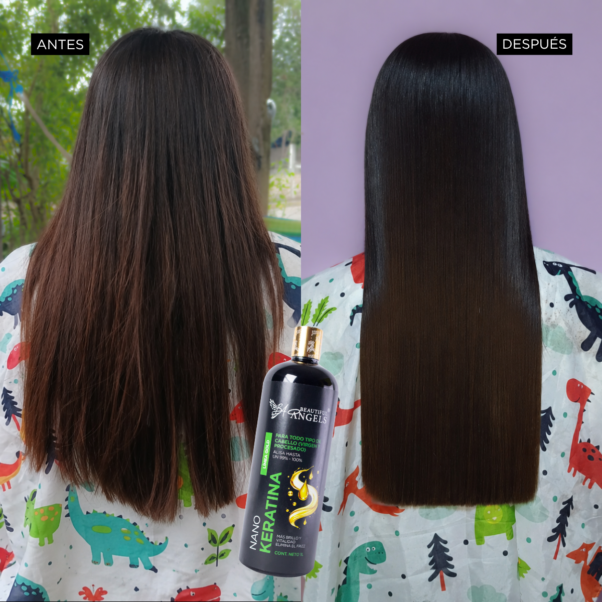 Nanokeratina Gold para Cabello Natural y Poco Procesado – Beautiful Angels