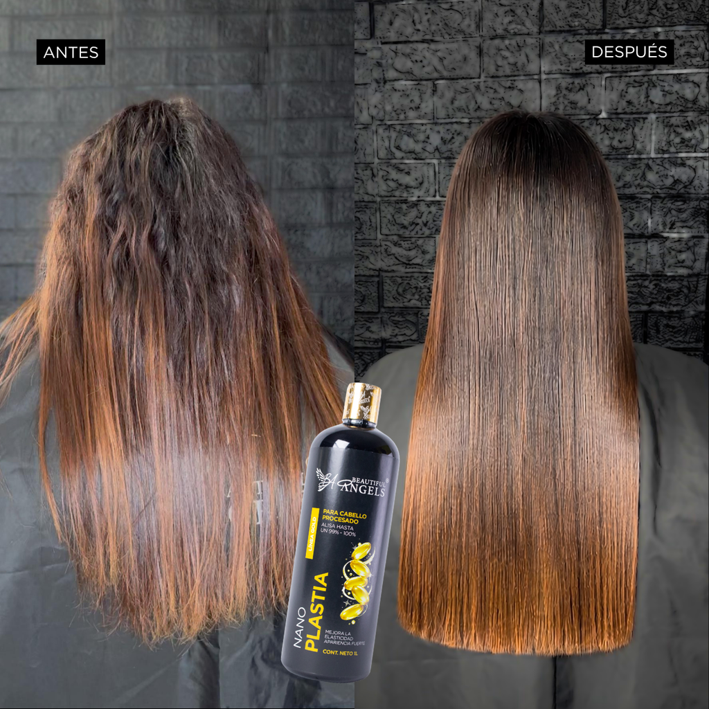 Kit Básico de Nanoplastia Gold para Cabello Procesado y Decolorado – Beautiful Angels