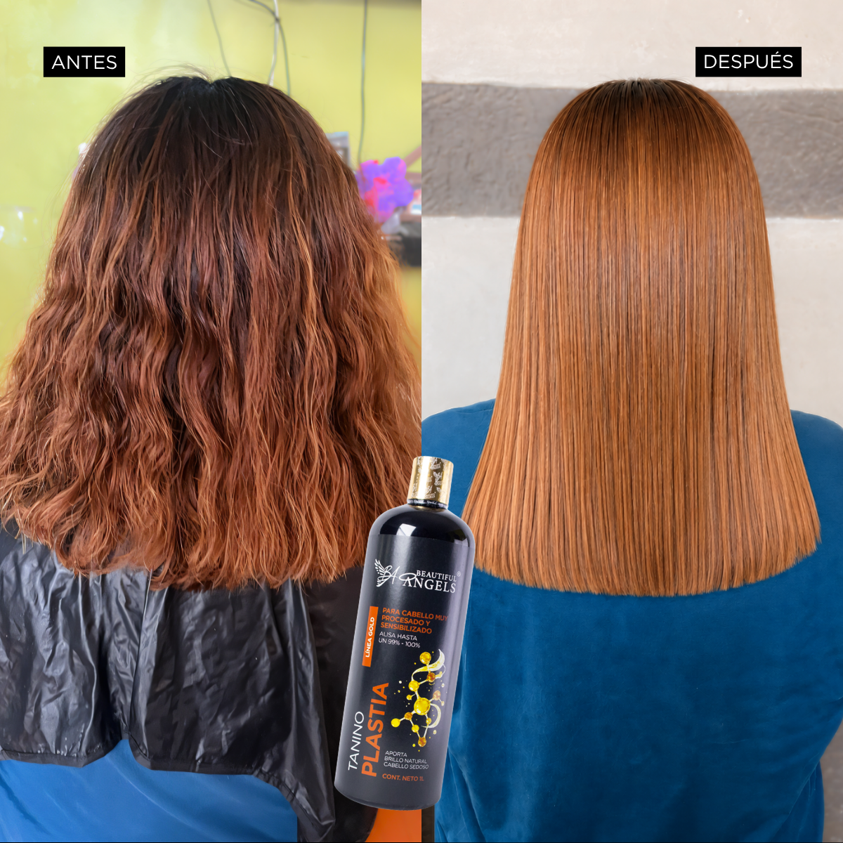 Kit Básico Taninoplastia Gold Beautiful Angels Control de Frizz Extremo