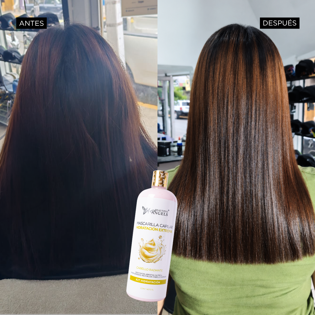 ✦ Kit Bambú y Coco Beautiful Angels 1L✦ Hidratación profunda y reparación natural para un cabello fuerte, suave y radiante.