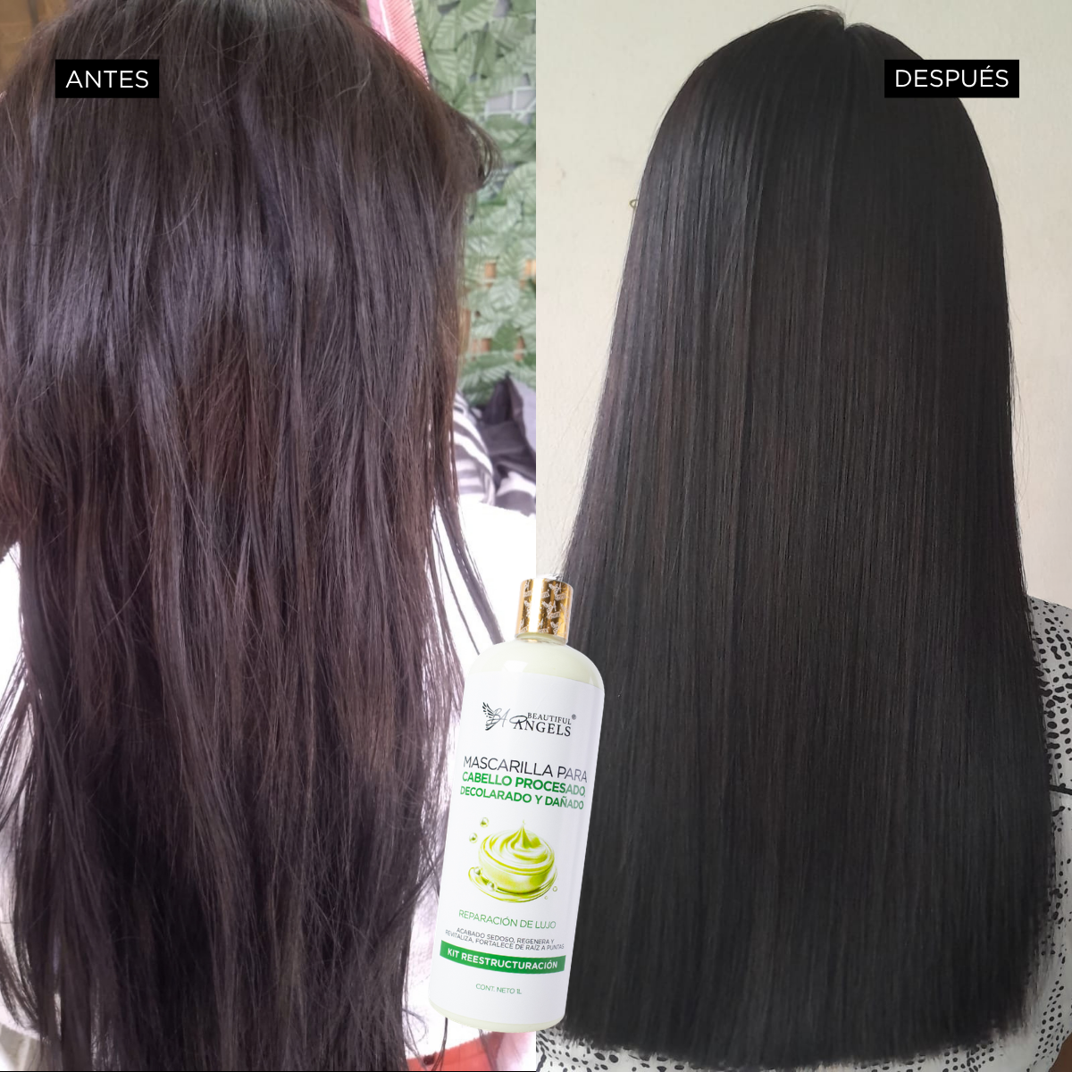 ✦ Kit Ácido Hialurónico Beautiful Angels 1L ✦ Reestructuración e hidratación profunda para un cabello fuerte, radiante y lleno de vida.