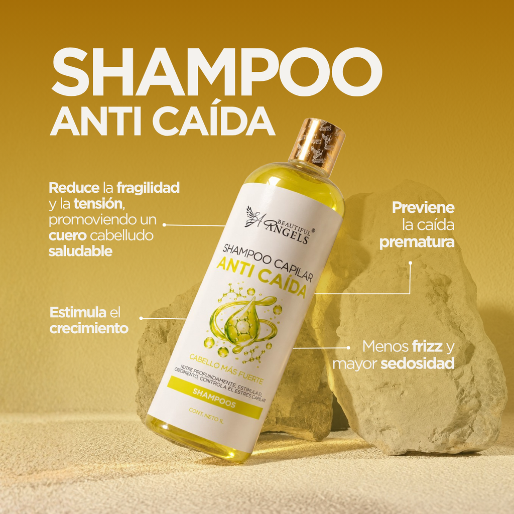 Shampoo Anti-Caída Beautiful Angels: Fortalece tu Cabello desde la Raíz y Previene la Caída