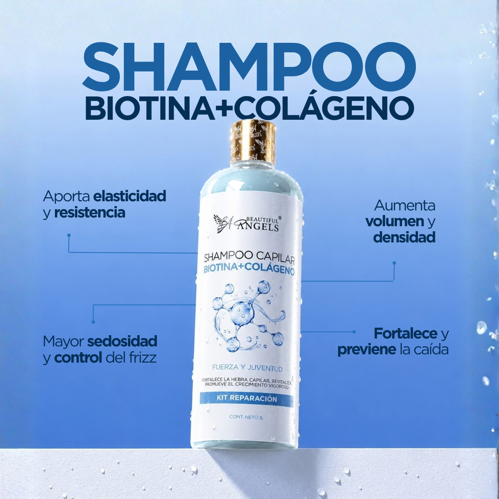 ✦ Kit biotina y colageno Beautiful Angels 1L ✦ reparación completa para un cabello fuerte y saludable.