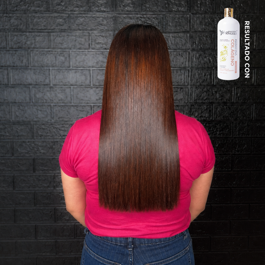 Kit Dúo Profesional Silver Beautiful Angels 1L: Keratina Colágeno para Cabello Procesado y Virgen + Keratina Coreana Alisante para Cabello Extra Grueso y Denso — Aporta Brillo Intenso, Resistencia y Nutrición Duración de Hasta 8 Meses