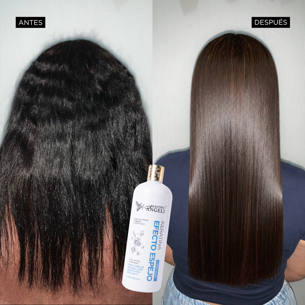 Kit Basico Keratina Efecto Espejo Silver de Beautiful Angels Alisado perfecto con acabado espejo · Ideal para cabello natural y saludable