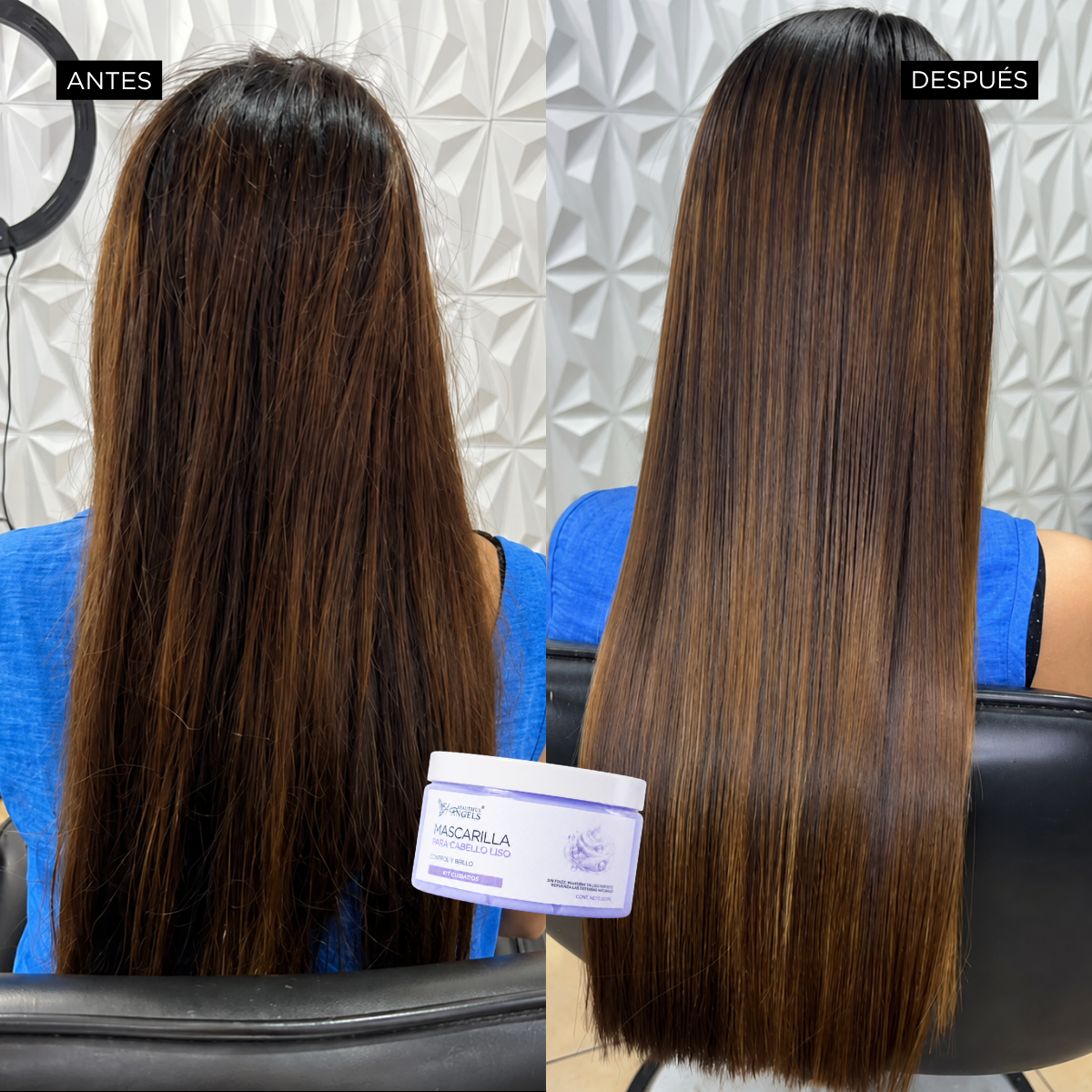 Kit Liso Completo 500ml Beautiful Angels: Cabello Liso, Sedoso y Brillante, Hidratación y Protección contra el Frizz — El Tratamiento Integral para tu Alisado