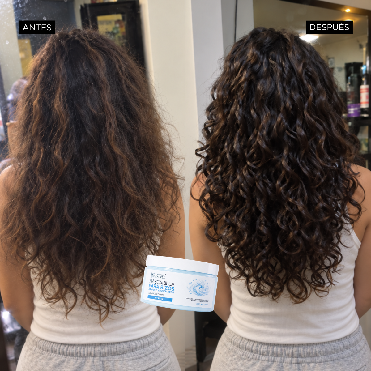 Kit Completo Rizos Beautiful Angels 500ml: Nutrición, Reparación, Definición y Fijación Flexible para Rizos Saludables