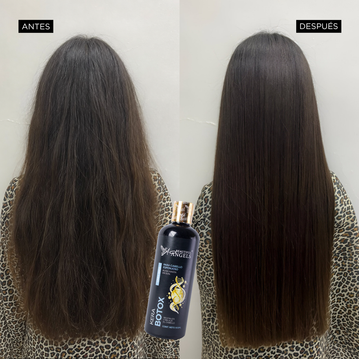 Kit Básico de KeraBotox-Beautiful Angels Gold 500ml-Tratamiento Nutritivo, Fibra Capilar, Elasticidad y Vitalidad, con Botox Capilar