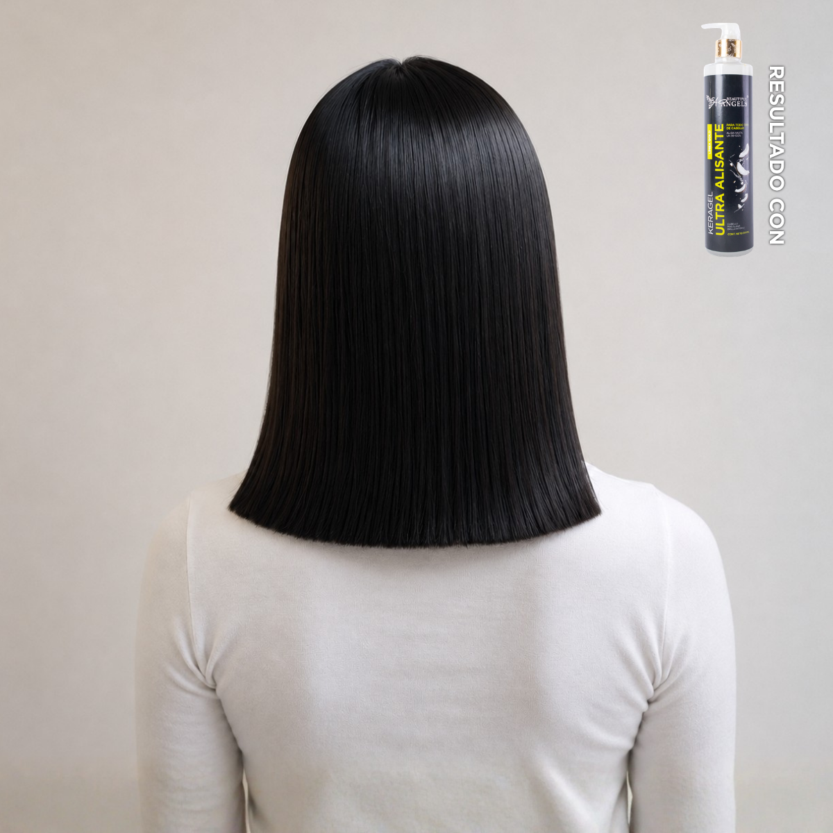 Kit Básico Keragel Alisado Líquido Gold Beautiful Angels 500ml — Liso Perfecto y Brillo Natural para Todo Tipo de Cabello,Larga Duración, Cabello Fuerte y Brillante