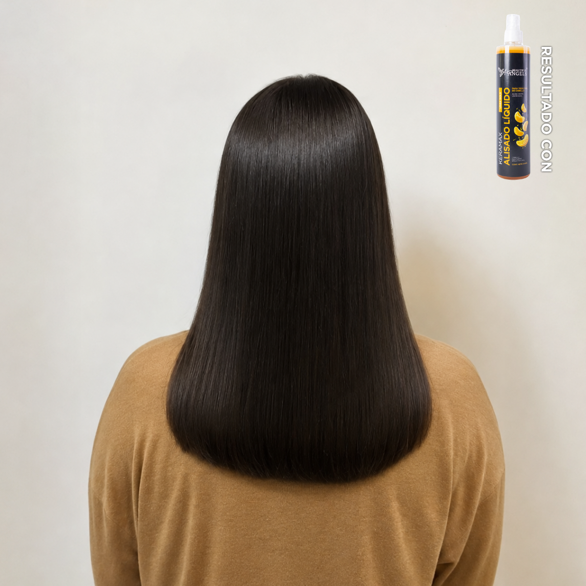 Kit Básico Keramax Alisado Líquido Gold Beautiful Angels 500ml — Keratina con Biotina y Mandarina, Reduce Frizz y Volumen, Repara y Nutre