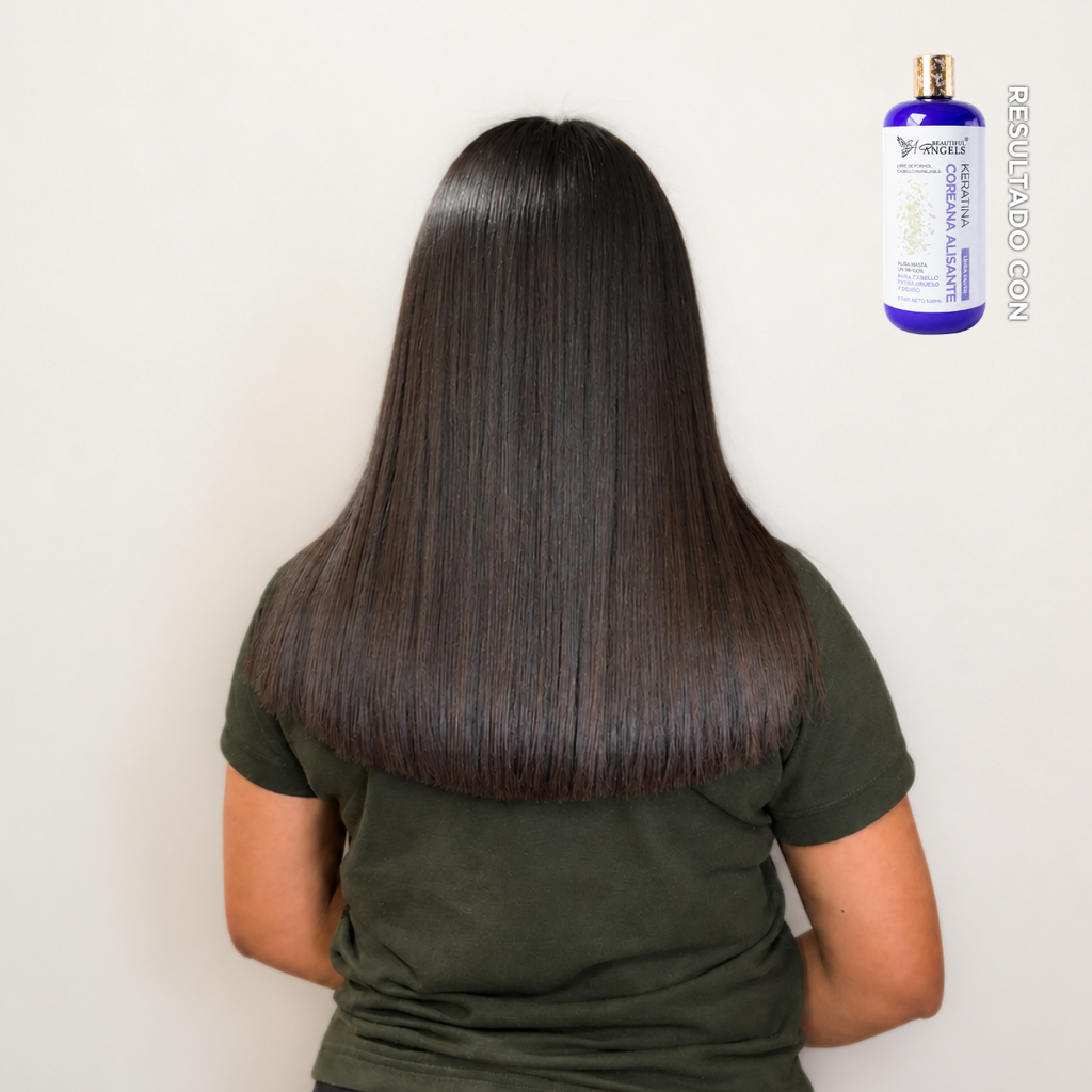 Keratina Coreana Silver Beautiful Angels 1L Alisado Coreano Premium para cabello Ultra Grueso, Rizado y Afro