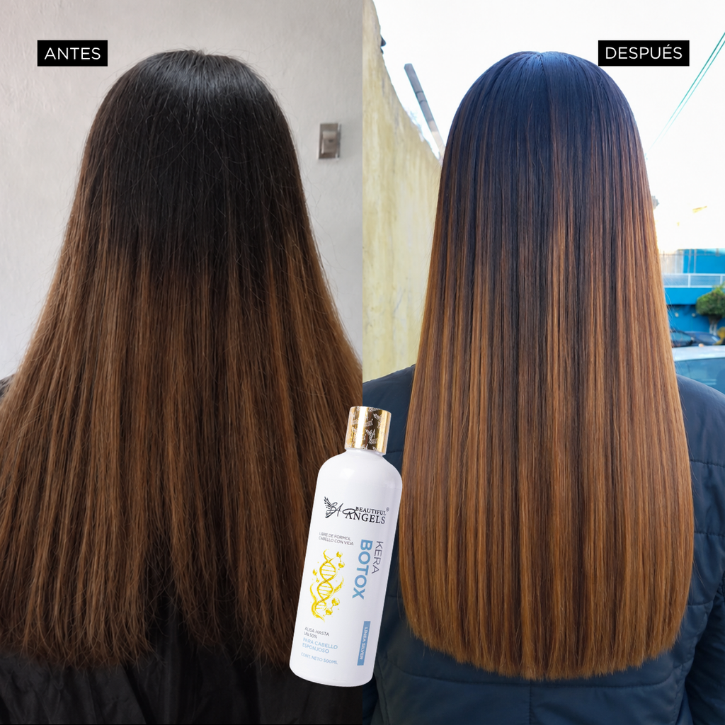 Kit Básico KeraBotox Silver 500 ml – Beautiful Angels – Cabello más Suave, Hidratado y Manejable, Apto para Todo Tipo de Cabello con Lavado Inmediato