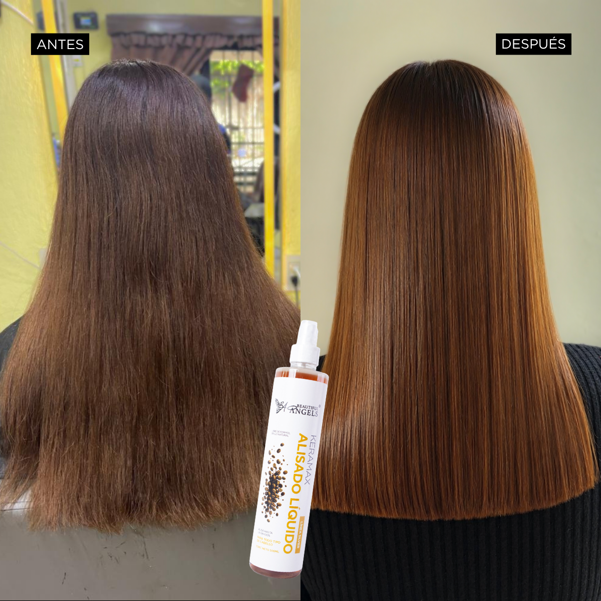 Keramax Alisado Líquido Silver 500ML — Beautiful Angels Ideal para todo tipo de cabello · Con keratina, biotina y extracto de café