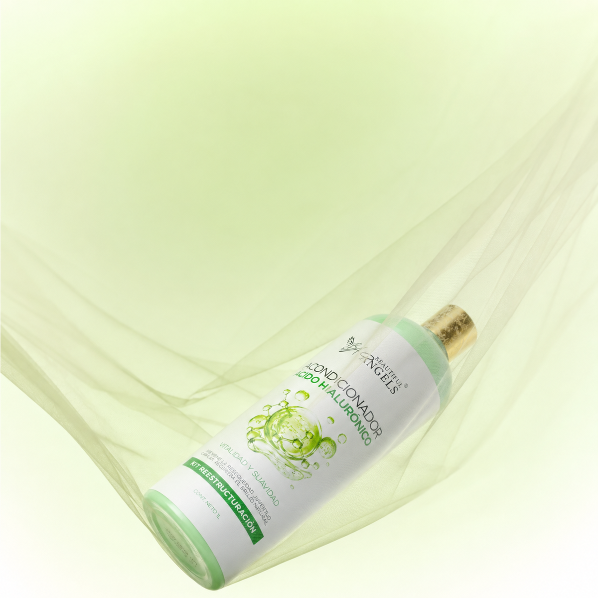 Acondicionador Hidratante con Ácido Hialurónico Beautiful Angels: Hidratación Profunda y Duradera, Brillo y Sedosidad Extrema, Protección y Juventud Capilar,  Cuidado Completo para Todo Tipo de Cabello