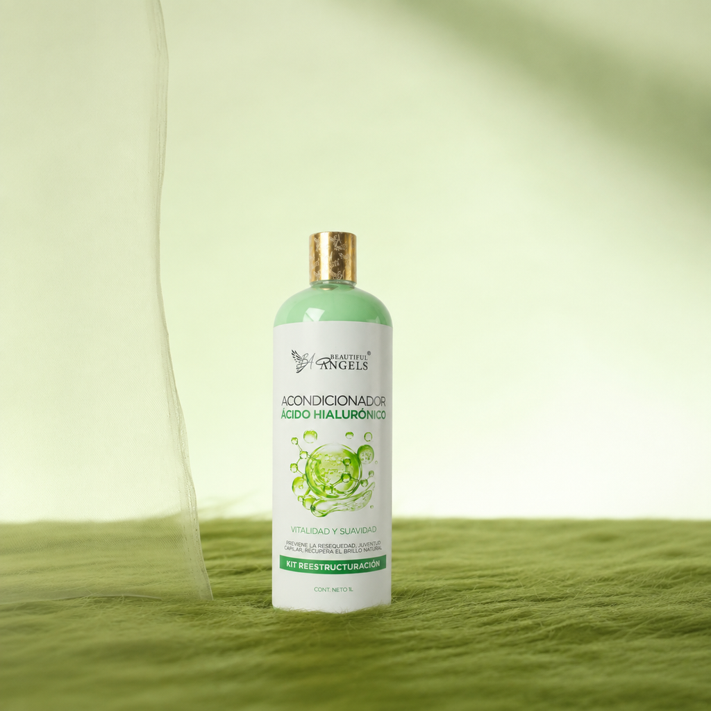 Acondicionador Hidratante con Ácido Hialurónico Beautiful Angels: Hidratación Profunda y Duradera, Brillo y Sedosidad Extrema, Protección y Juventud Capilar,  Cuidado Completo para Todo Tipo de Cabello