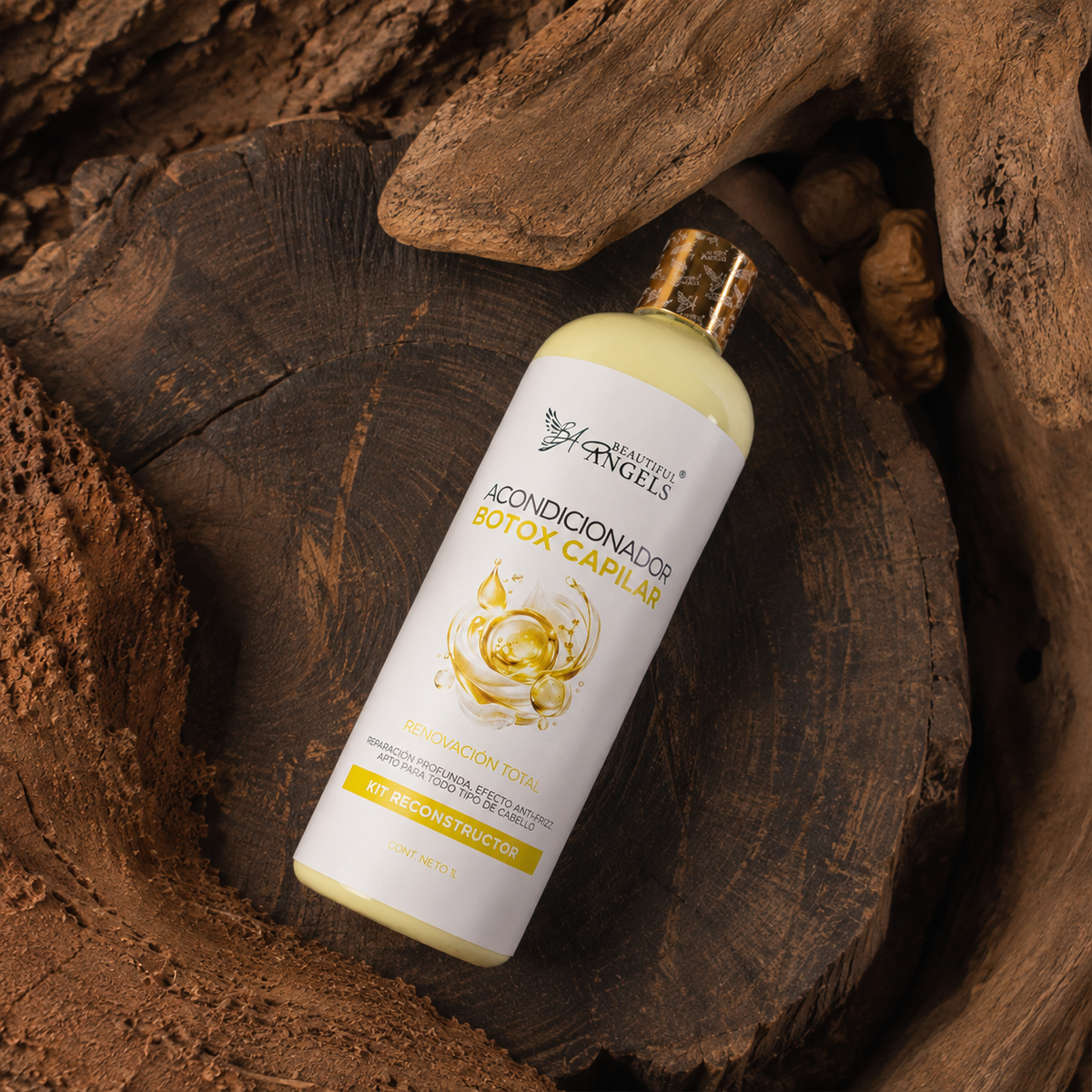 Acondicionador Botox Capilar Beautiful Angels: Repara y Suaviza la Fibra Capilar desde la Raíz hasta las Puntas, Devuelve Elasticidad, Brillo y Fuerza al Cabello Dañado, Acabado Sedoso con Efecto Restaurador