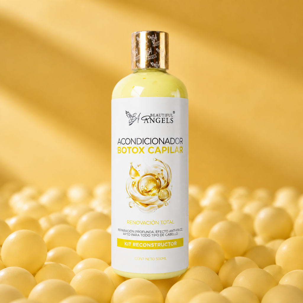 Acondicionador Botox Capilar Beautiful Angels: Repara y Suaviza la Fibra Capilar desde la Raíz hasta las Puntas, Devuelve Elasticidad, Brillo y Fuerza al Cabello Dañado, Acabado Sedoso con Efecto Restaurador