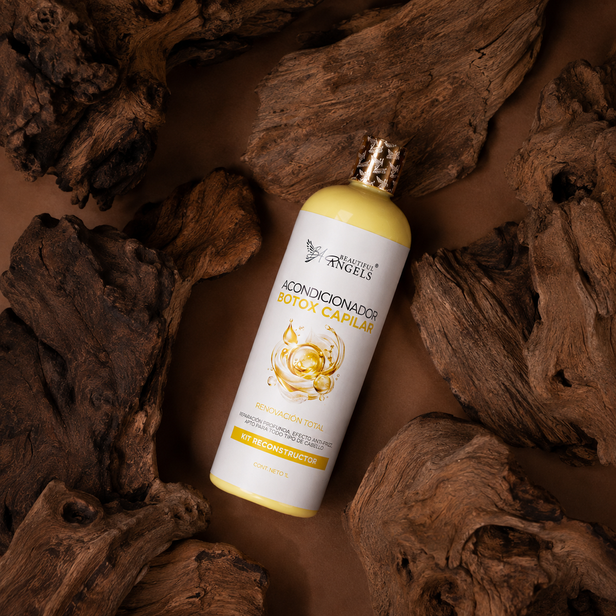 Acondicionador Botox Capilar Beautiful Angels: Repara y Suaviza la Fibra Capilar desde la Raíz hasta las Puntas, Devuelve Elasticidad, Brillo y Fuerza al Cabello Dañado, Acabado Sedoso con Efecto Restaurador