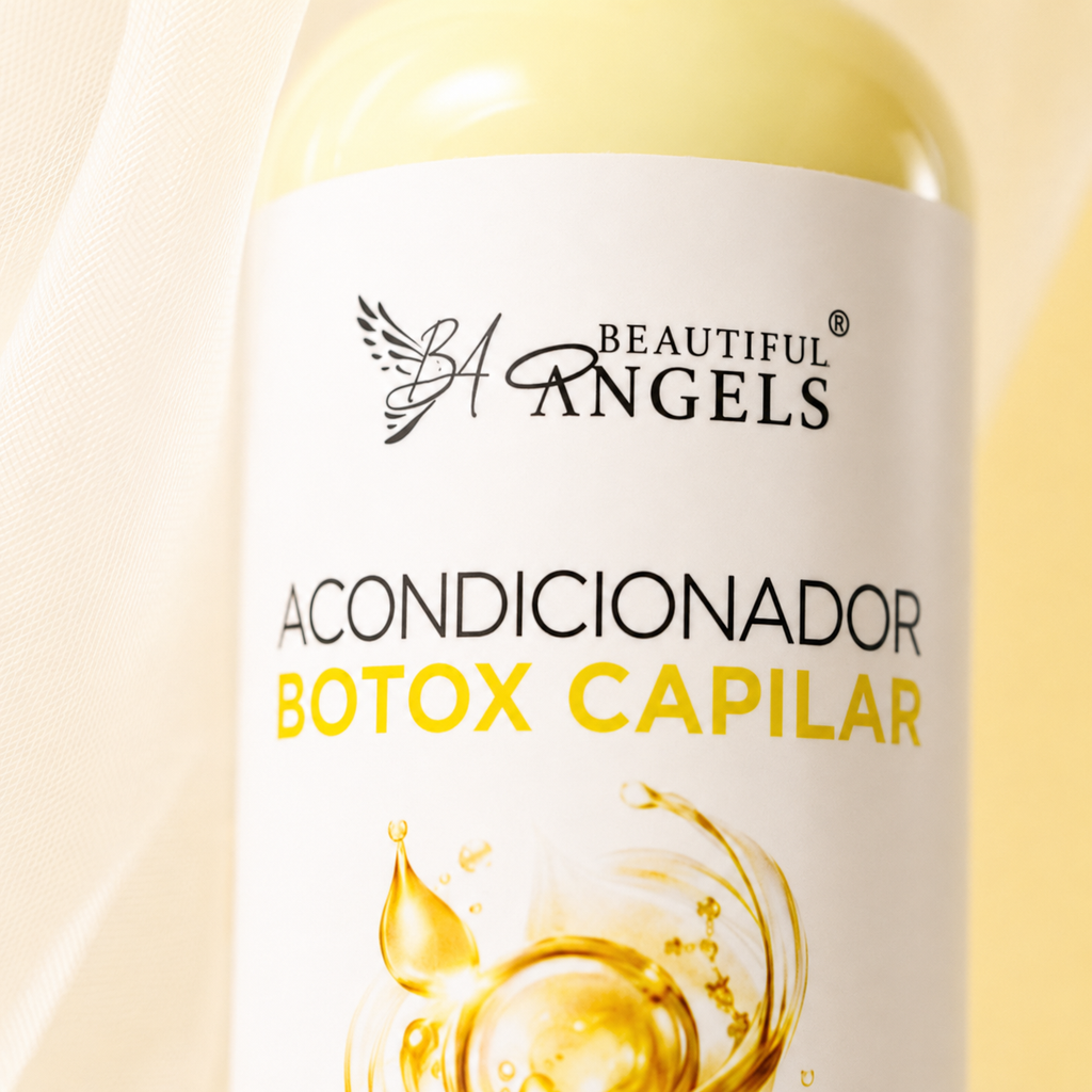 Acondicionador Botox Capilar Beautiful Angels: Repara y Suaviza la Fibra Capilar desde la Raíz hasta las Puntas, Devuelve Elasticidad, Brillo y Fuerza al Cabello Dañado, Acabado Sedoso con Efecto Restaurador