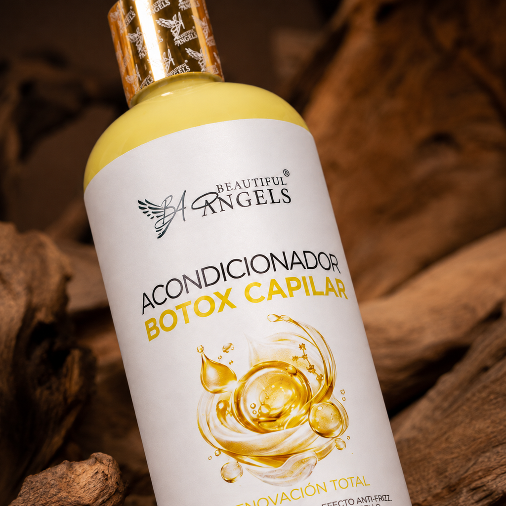 Acondicionador Botox Capilar Beautiful Angels: Repara y Suaviza la Fibra Capilar desde la Raíz hasta las Puntas, Devuelve Elasticidad, Brillo y Fuerza al Cabello Dañado, Acabado Sedoso con Efecto Restaurador