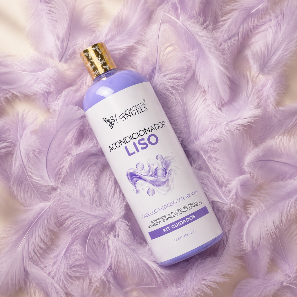 Acondicionador Liso Beautiful Angels: Suaviza, Disciplina y Aporta Brillo · Ideal para Lisos Naturales o Alisados · Cabello Sedoso, Manejable y con Vitalidad