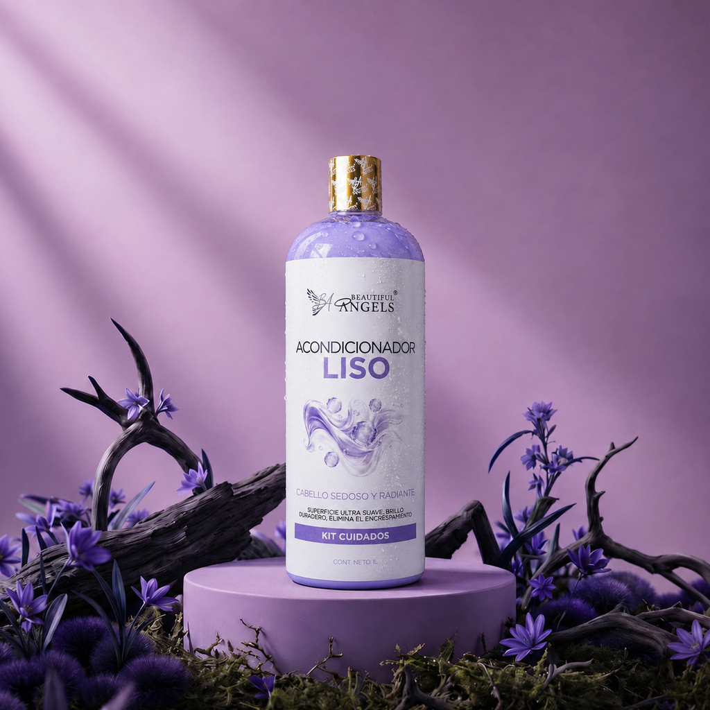 Acondicionador Liso Beautiful Angels: Suaviza, Disciplina y Aporta Brillo · Ideal para Lisos Naturales o Alisados · Cabello Sedoso, Manejable y con Vitalidad