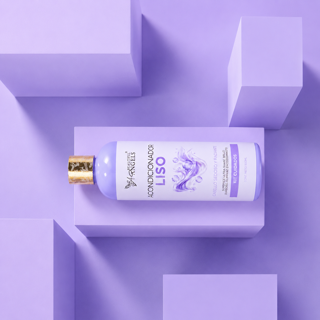 Acondicionador Liso Beautiful Angels: Suaviza, Disciplina y Aporta Brillo · Ideal para Lisos Naturales o Alisados · Cabello Sedoso, Manejable y con Vitalidad