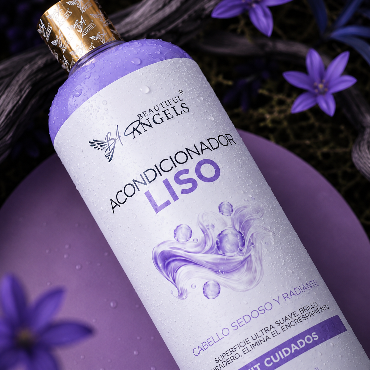 Acondicionador Liso Beautiful Angels: Suaviza, Disciplina y Aporta Brillo · Ideal para Lisos Naturales o Alisados · Cabello Sedoso, Manejable y con Vitalidad