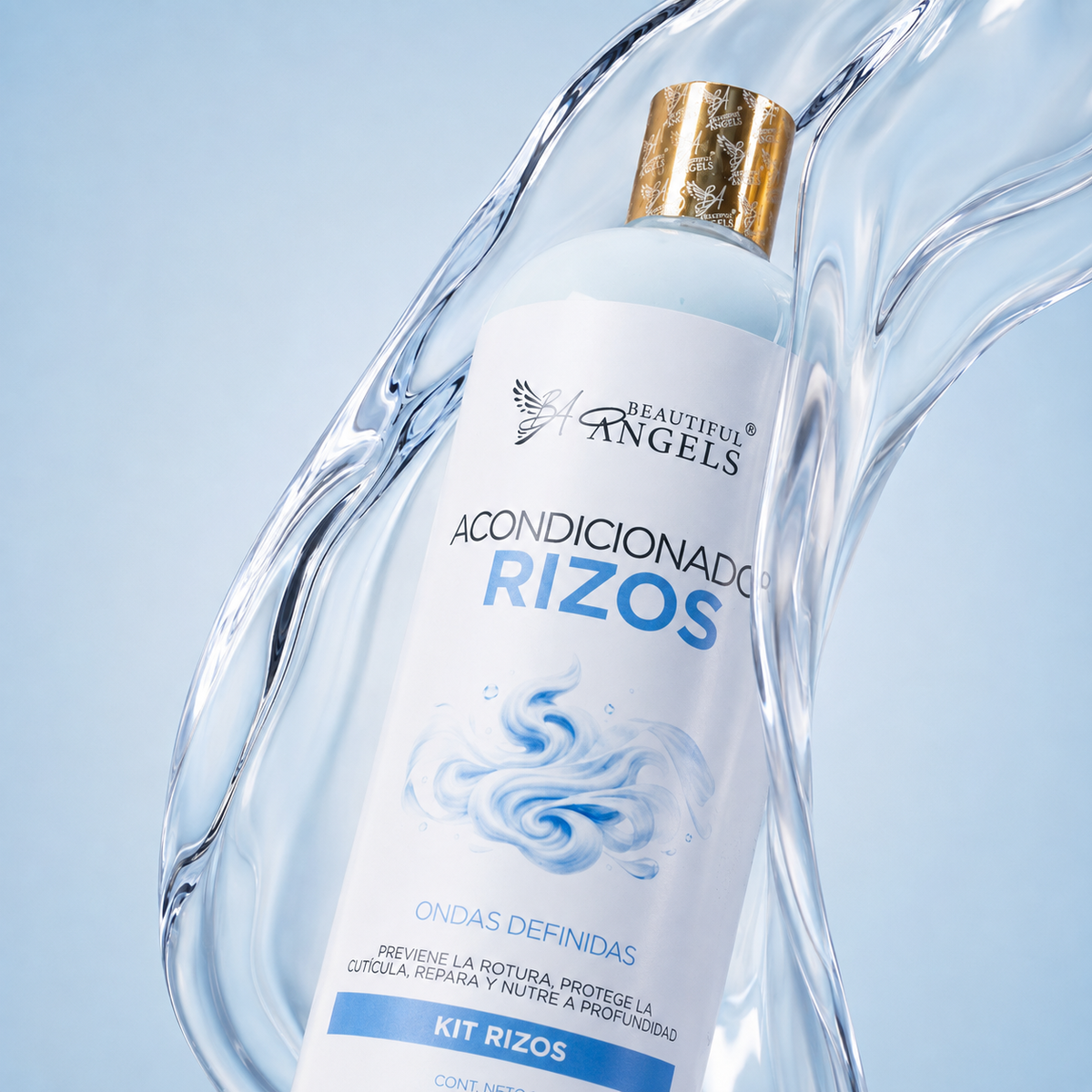 Acondicionador Rizos Beautiful Angels: Hidratación y Brillo Duradero, Desenredado Fácil, Rizos Definidos, Suaves y sin Frizz