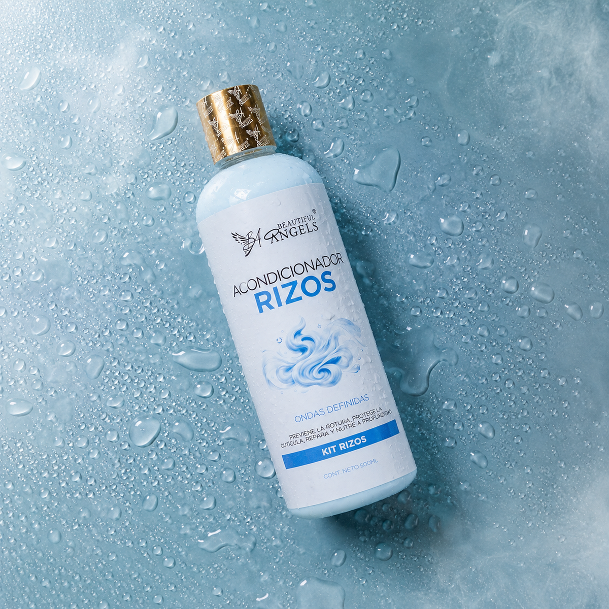 Acondicionador Rizos Beautiful Angels: Hidratación y Brillo Duradero, Desenredado Fácil, Rizos Definidos, Suaves y sin Frizz