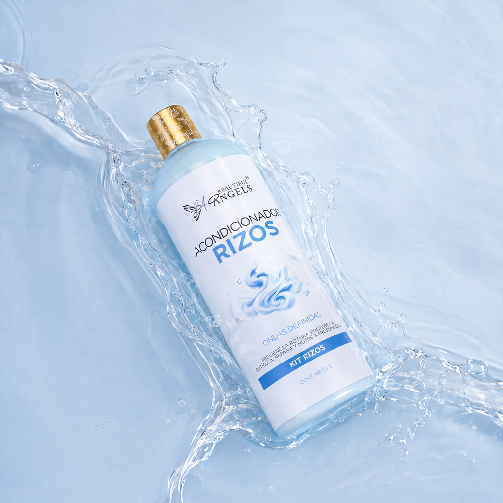 Acondicionador Rizos Beautiful Angels: Hidratación y Brillo Duradero, Desenredado Fácil, Rizos Definidos, Suaves y sin Frizz