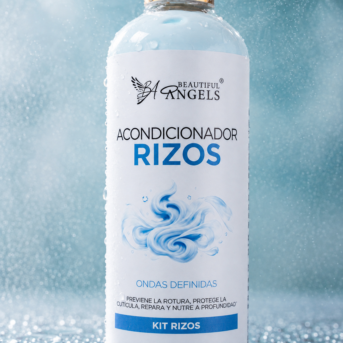 Acondicionador Rizos Beautiful Angels: Hidratación y Brillo Duradero, Desenredado Fácil, Rizos Definidos, Suaves y sin Frizz