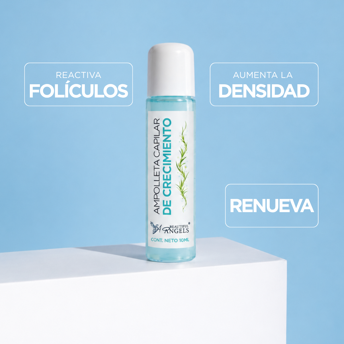 Kit de Ampolletas Capilares 4 en 1 – Hidratante, Ácido Hialurónico, Crecimiento y Células Madre