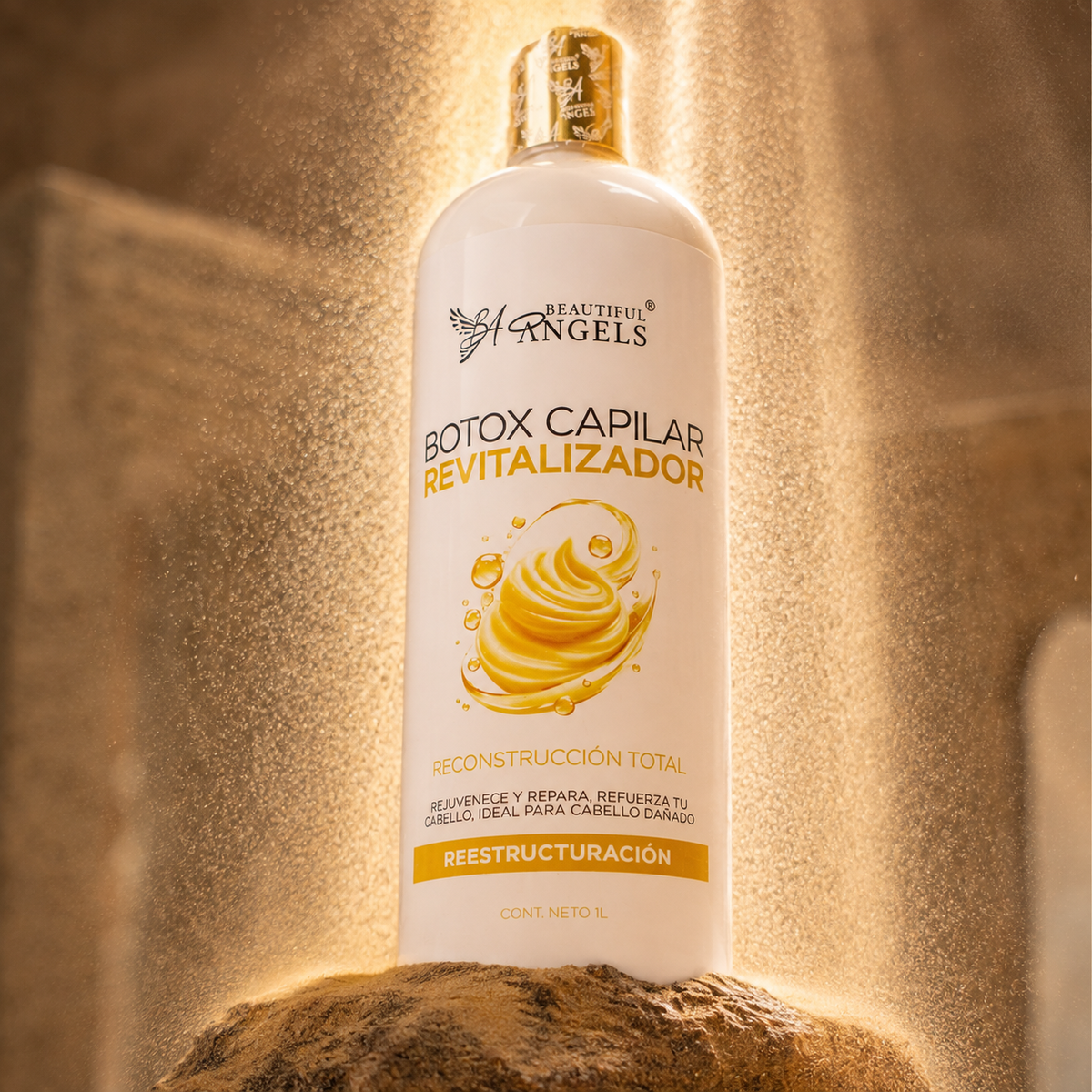 Botox Capilar Revitalizador Beautiful Angels:Refuerza la fibra capilar, aporta brillo radiante y textura suave al tacto para todo tipo de cabello, desde los más finos hasta los más dañados