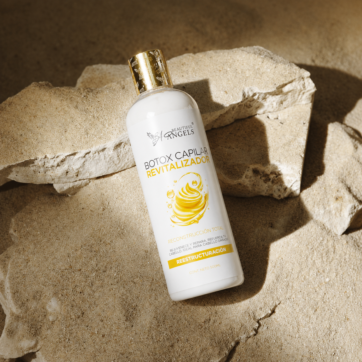 Botox Capilar Revitalizador Beautiful Angels:Refuerza la fibra capilar, aporta brillo radiante y textura suave al tacto para todo tipo de cabello, desde los más finos hasta los más dañados
