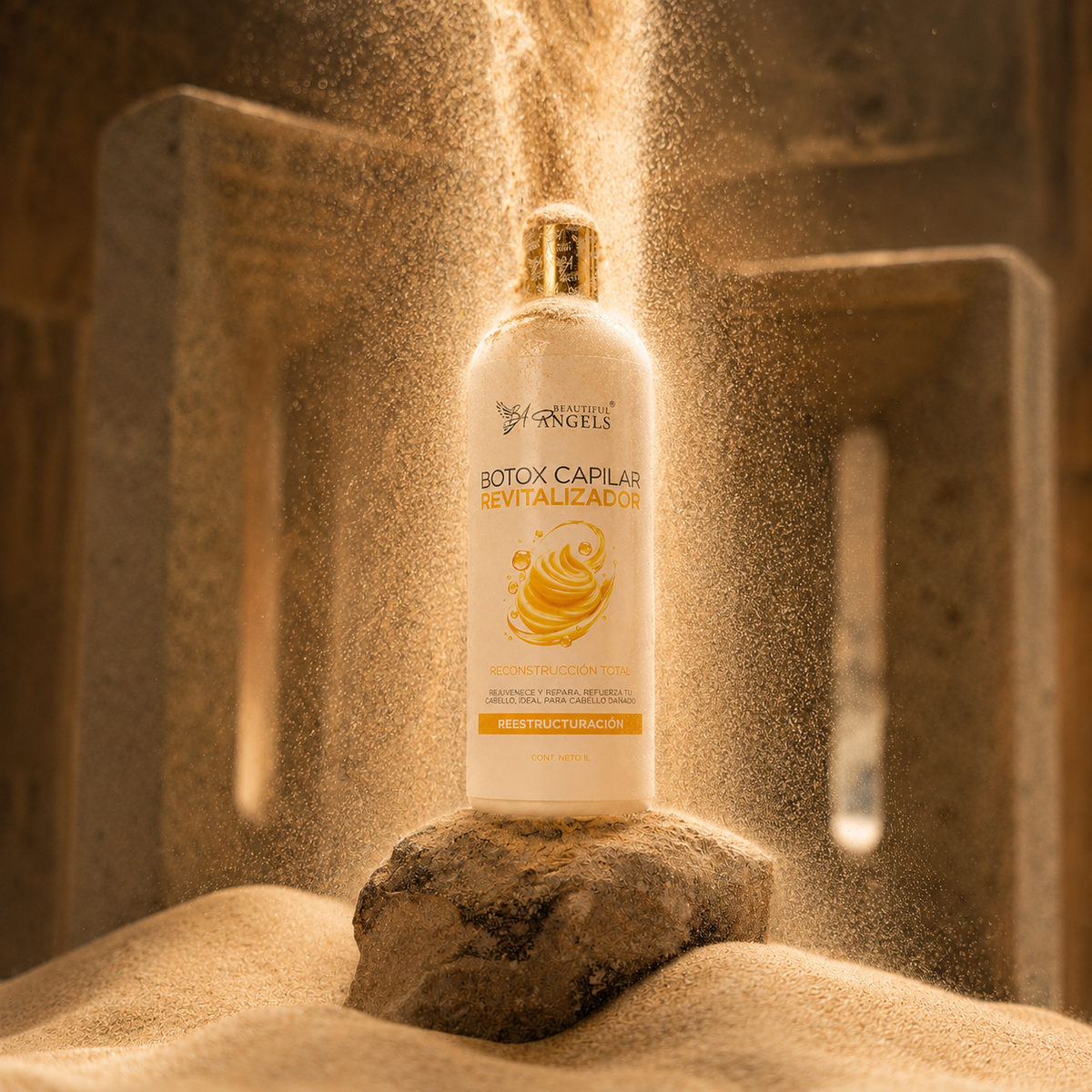 Botox Capilar Revitalizador Beautiful Angels:Refuerza la fibra capilar, aporta brillo radiante y textura suave al tacto para todo tipo de cabello, desde los más finos hasta los más dañados
