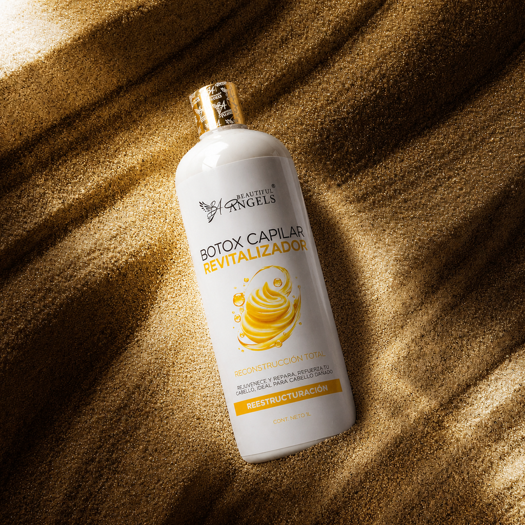 Botox Capilar Revitalizador Beautiful Angels:Refuerza la fibra capilar, aporta brillo radiante y textura suave al tacto para todo tipo de cabello, desde los más finos hasta los más dañados