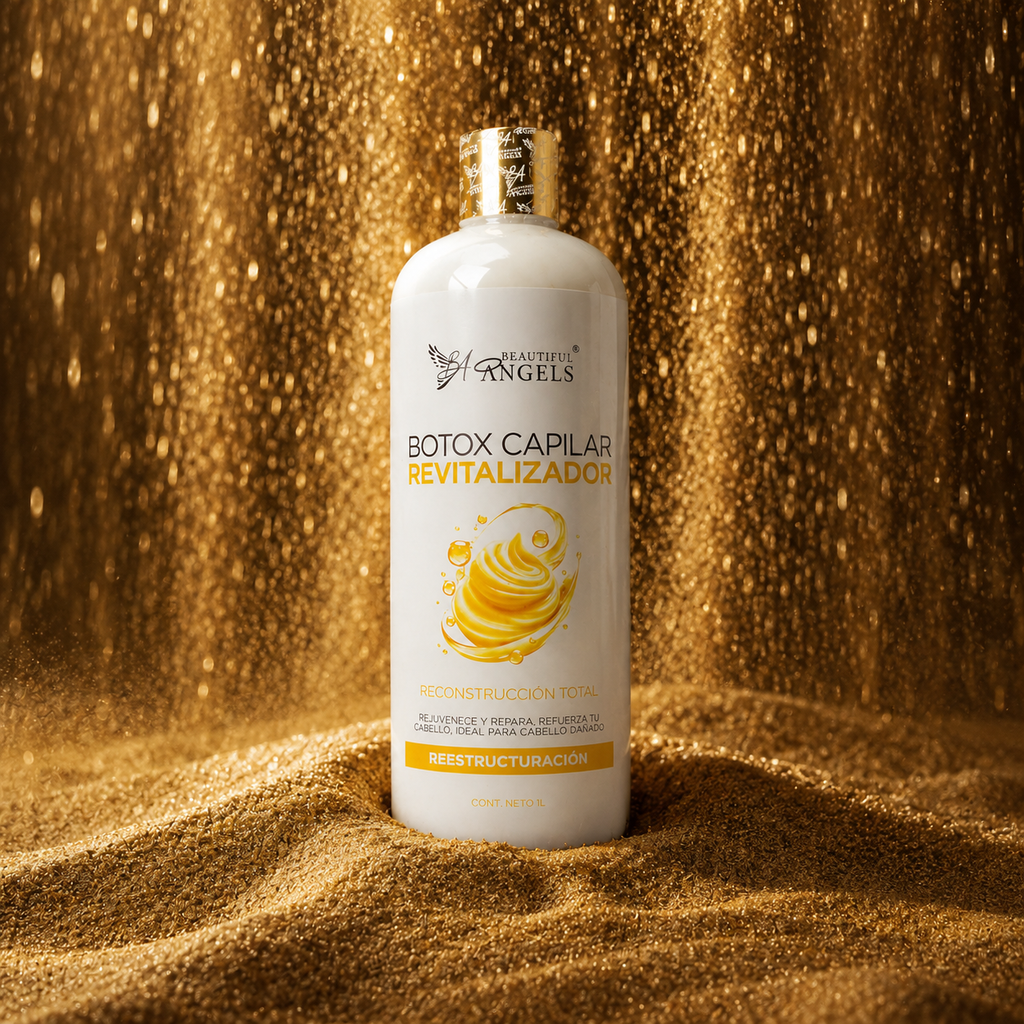Botox Capilar Revitalizador Beautiful Angels:Refuerza la fibra capilar, aporta brillo radiante y textura suave al tacto para todo tipo de cabello, desde los más finos hasta los más dañados