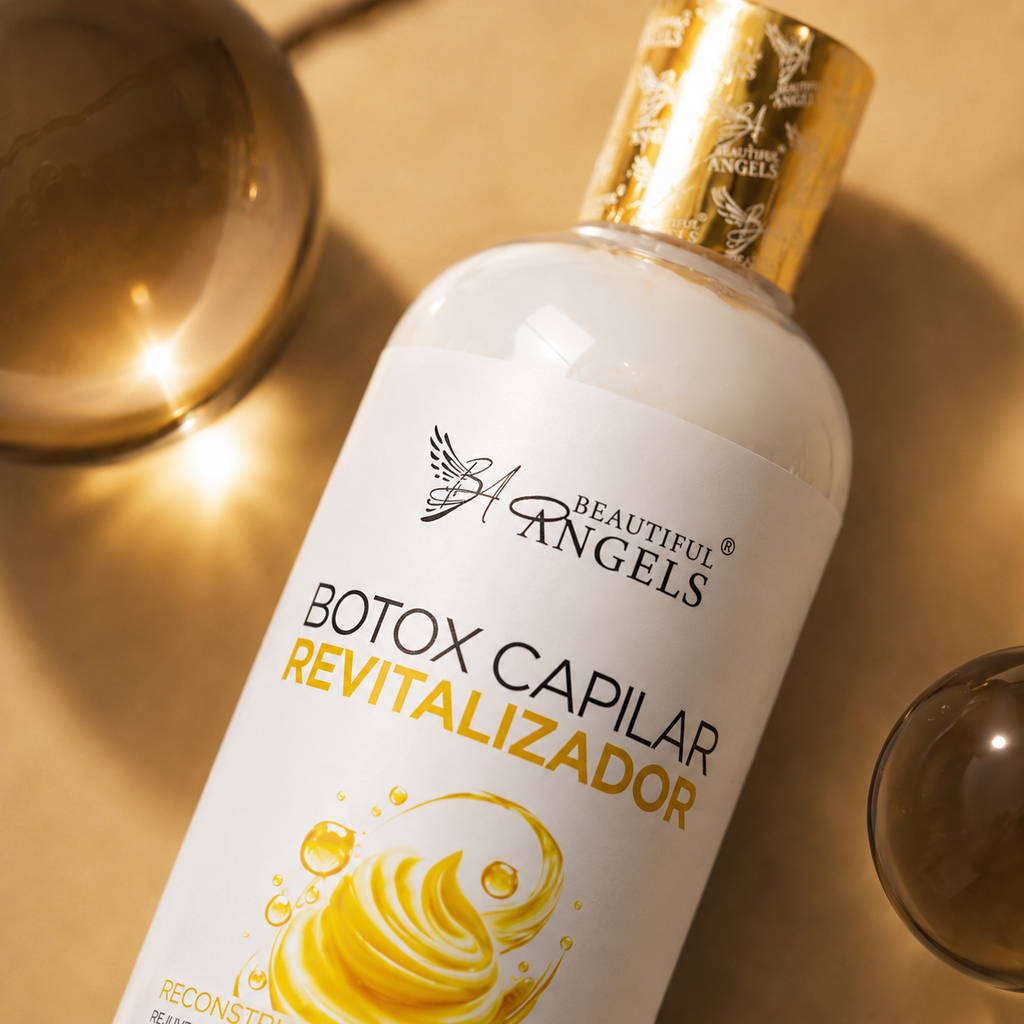 Botox Capilar Revitalizador Beautiful Angels:Refuerza la fibra capilar, aporta brillo radiante y textura suave al tacto para todo tipo de cabello, desde los más finos hasta los más dañados