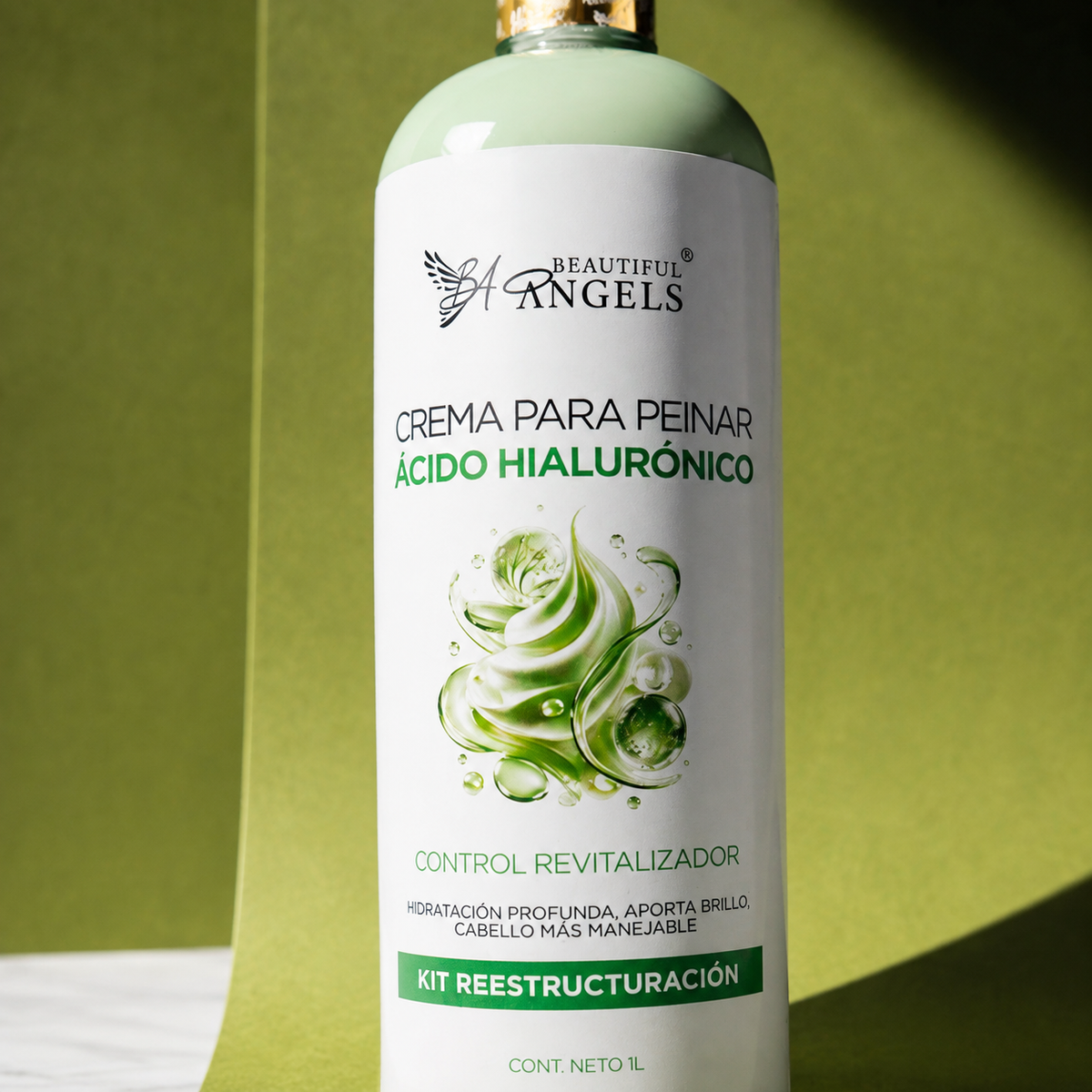 ✦ Kit Ácido Hialurónico Beautiful Angels 1L ✦ Reestructuración e hidratación profunda para un cabello fuerte, radiante y lleno de vida.