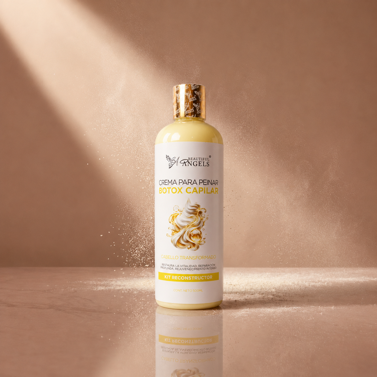 Crema Capilar con Botox Beautiful Angels: Reparación Profunda y Rejuvenecimiento Intenso, con Acabado Sedoso, Brillo Radiante y Control del Frizz para un Cabello Visiblemente saludable, Suave y Manejable